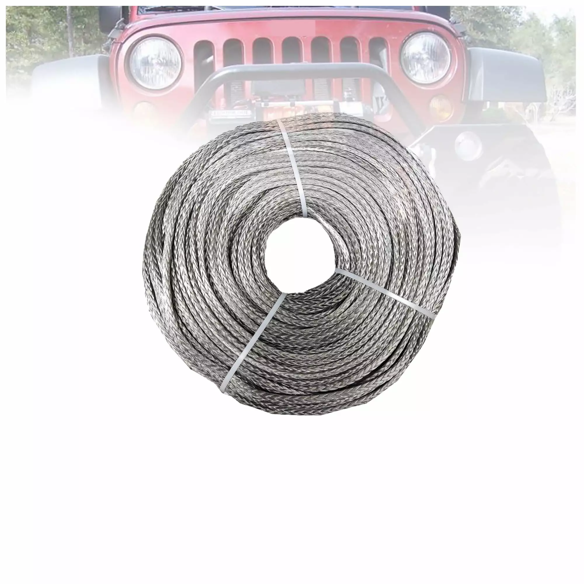 Winch Rope. 6MM X 100M UHMWPE Winch Rope Towing Line.atv Winch Rope Winch Cable For ATV UTV SUV 4X4 4WD OFF-ROAD--------.Light and Strong