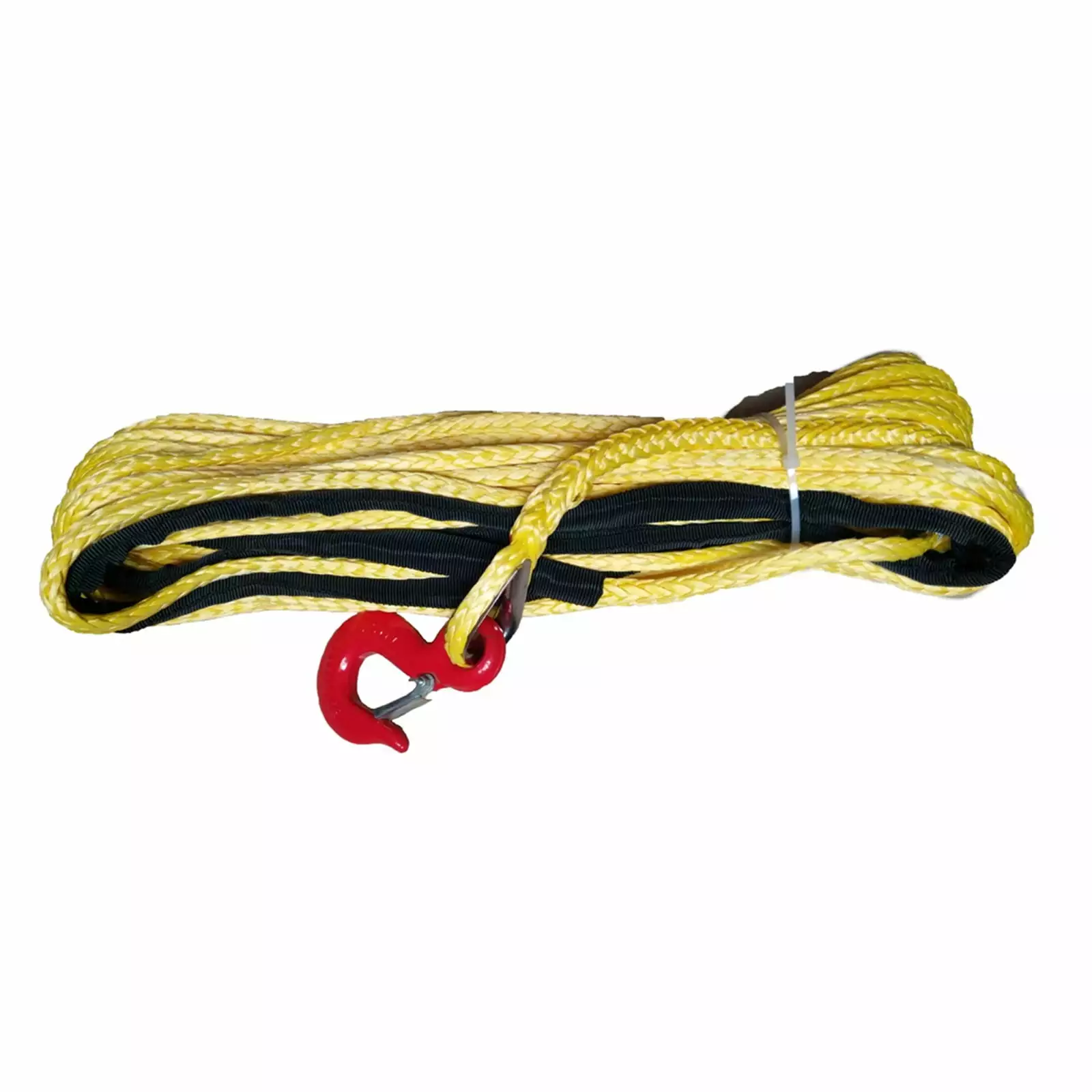 Winch Rope. 8mm X 30m Winch Line UHMWPE Fiber With Hook Gray Color For Off Road Vehicle SUV--------.Light and Strong