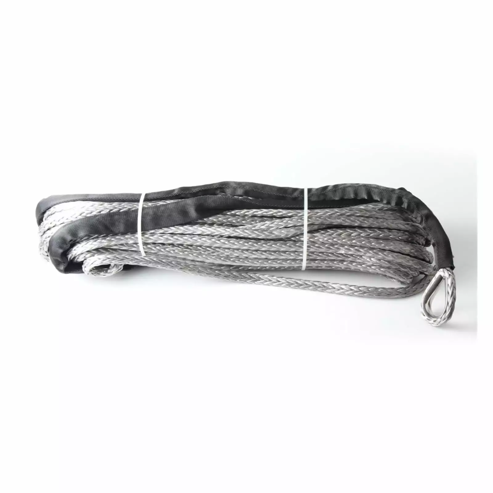 Winch Rope. 9MM*12m 12-strand Braid UHMWPE Synthetic Towing Winch Rope With Thimble for Truck 4WD Off-Road Vehicle Winch Accessory--------.Light and Strong