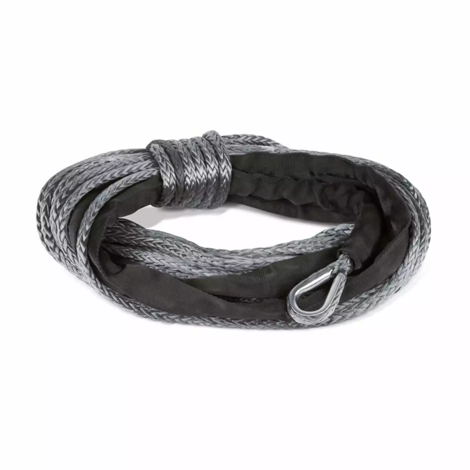 Winch Rope. Gray Synthetic Winch Rope For 4000-5000-lb. For Truck 4WD Off-Road Vehicle Winch Accessory--------.Light and Strong