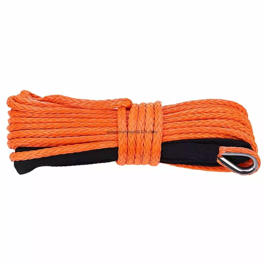 Winch Rope. Orange 5MM*15M Winch Rope.Synthetic Winch Cable 4500lbs.ATV Towing Rope.Off Road Rope for SUV ATV UTV Truck--------.Light and Strong