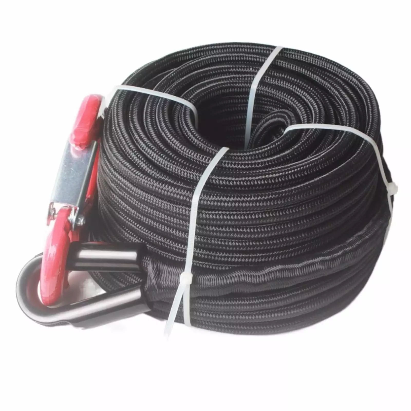 Winch Rope. Synthetic Winch Line Cable Rope 12mm*30m UHMWPE Core With Polyester Jacket Synthetic Winch Towing Rope Double Braided--------.Light and Strong