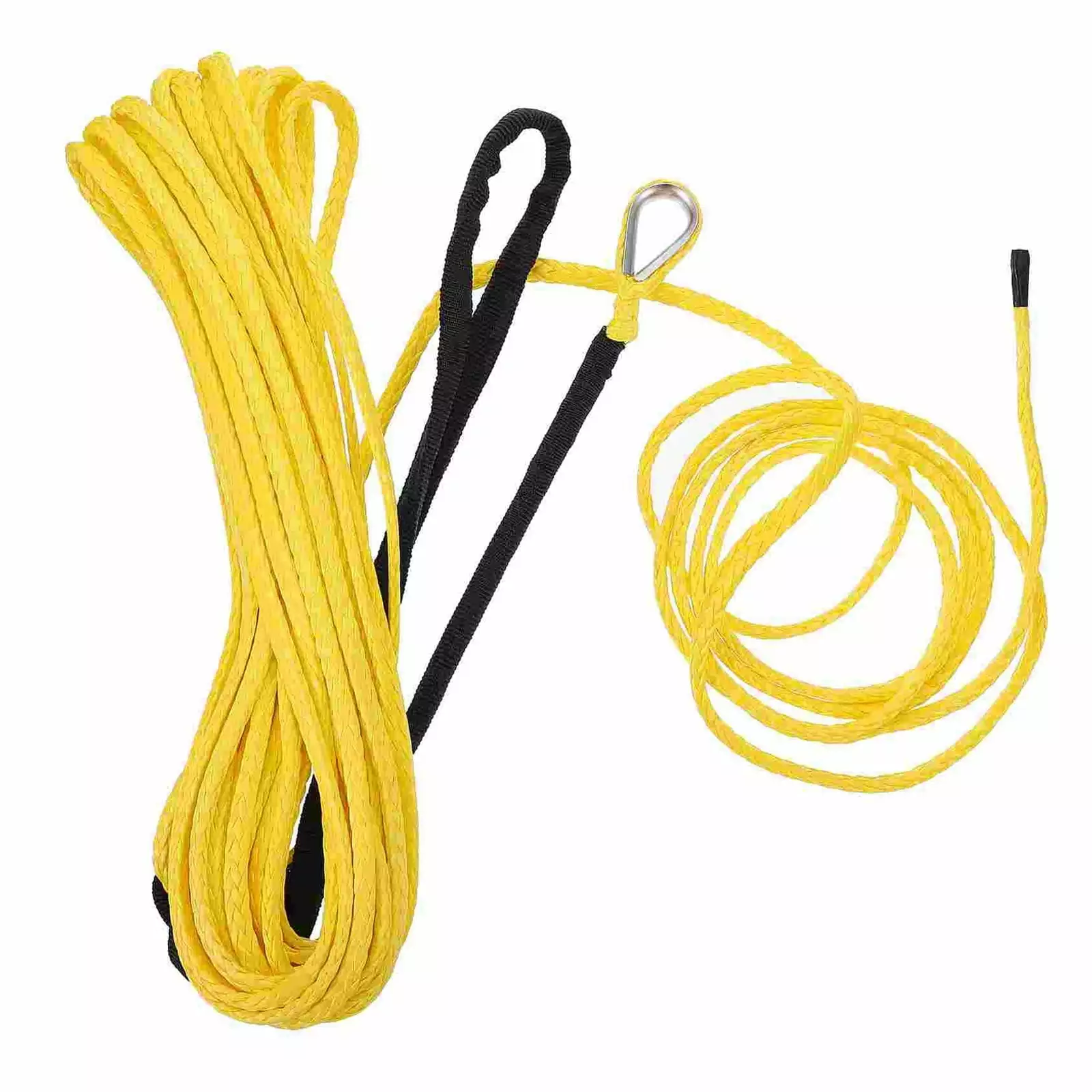 Winch Rope. 15M 6mm Winch Rope Trailer String Line Cable Synthetic Towing Rope With Hook Car Emergency String 7700lbs For ATV UTV Truck Boat--------.Light and Strong