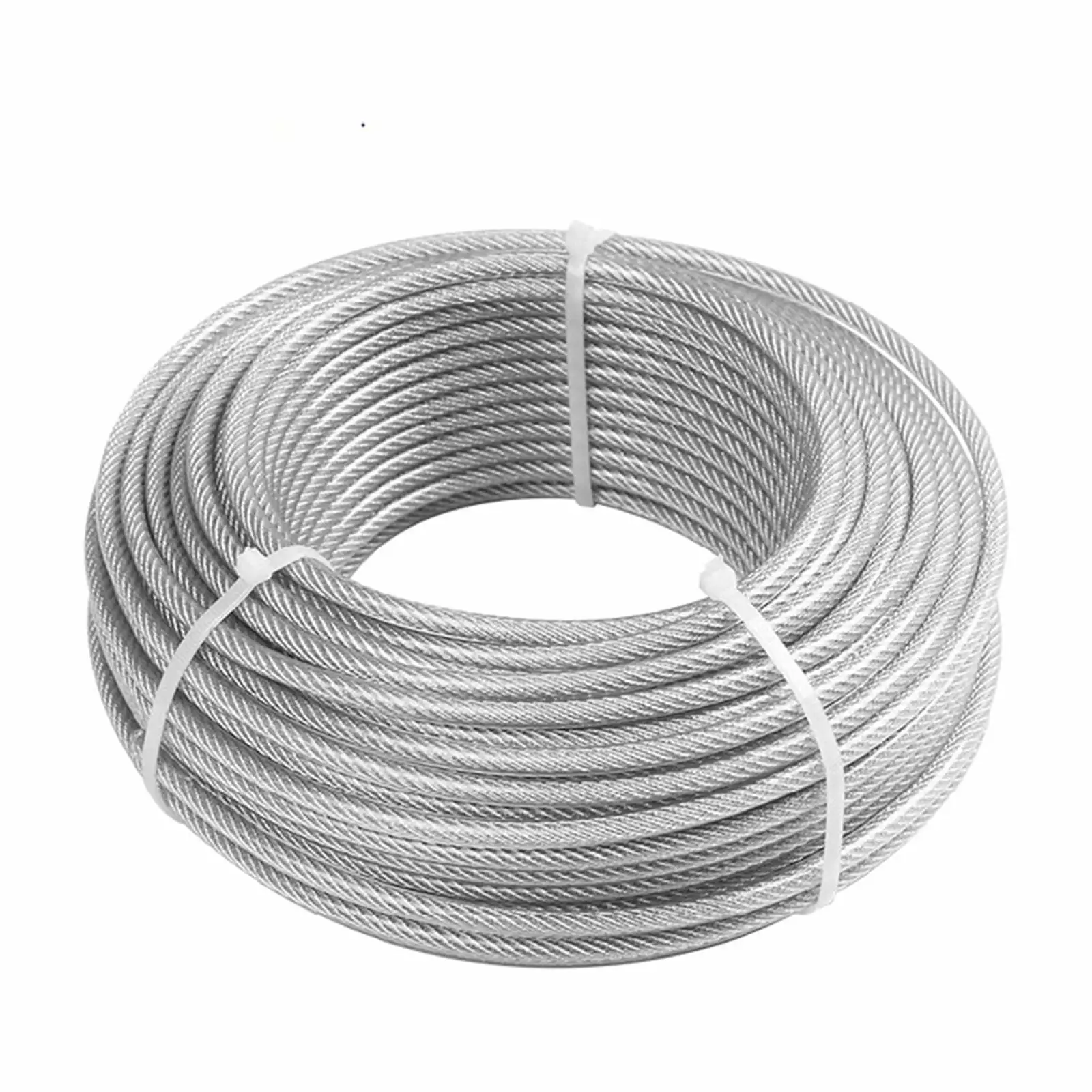 Winch Rope. Wire Rope. Lifting Wire Rope 50M 304 Stainless Steel Wire Rope Soft With Coated 3mm Lifting Cable 7*7 Clothesline--------.Light and Strong