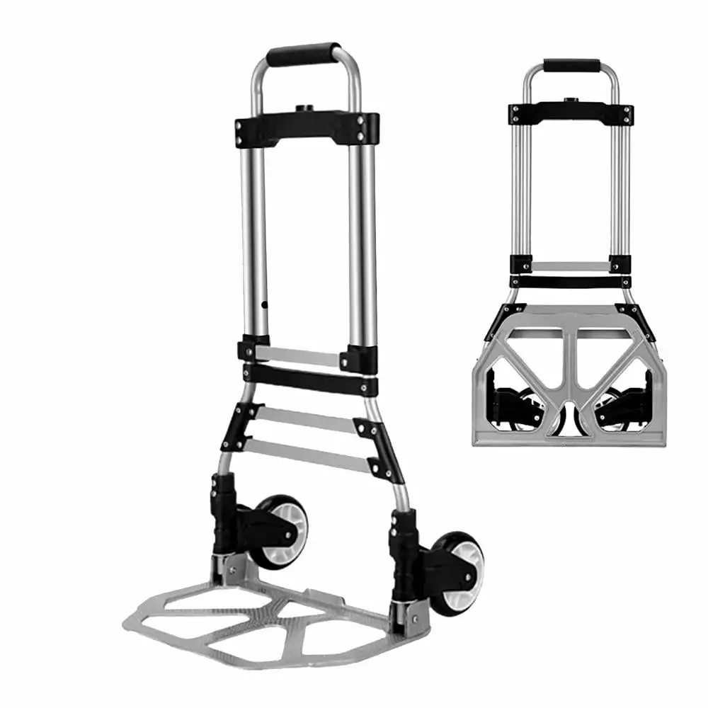 Xianers Hand Truck Heavy Duty Luggage Moving Cart Utility Trolley With Wheels Carts Hand Trucks For Shopping Travel Warehouse Distribution Workplace sweetie