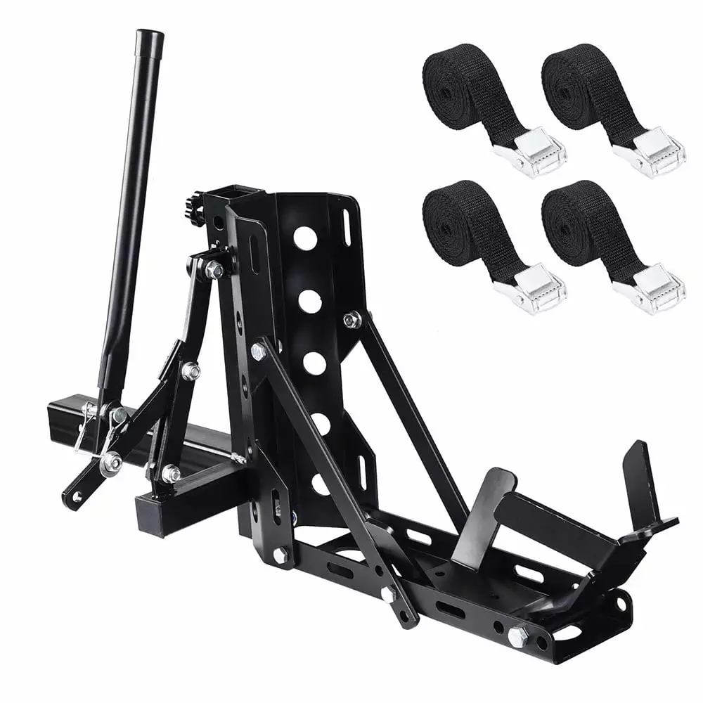 Yescom 800lb Motorcycle Trailer Hitch 2 Tow Receiver Scooter Carrier Steel Hauler Hitch Mount Rack