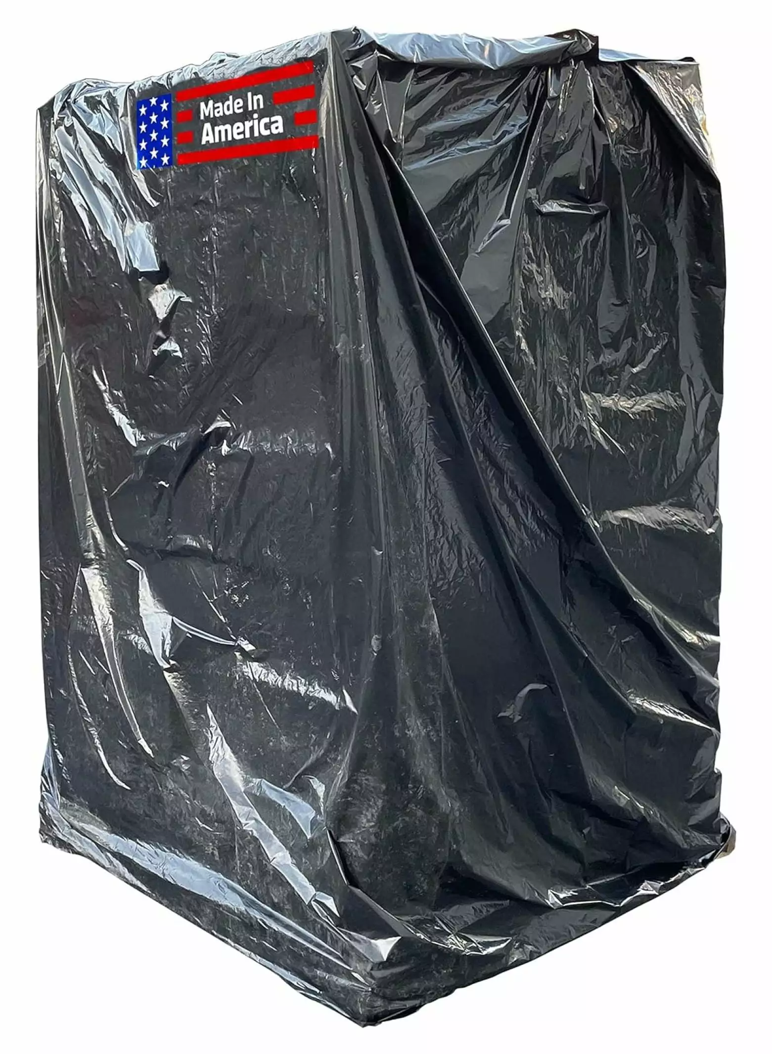 ZZYY Black Pallet Covers | Made in USA | Tarp Fits Large Pallets Up to 55 x 55 x 75 | Built w/ 6 Months UV Protection | Heavy Duty 1.5 Mil Thick Plastic (Pack of 25. 1.5 Mil Thick)