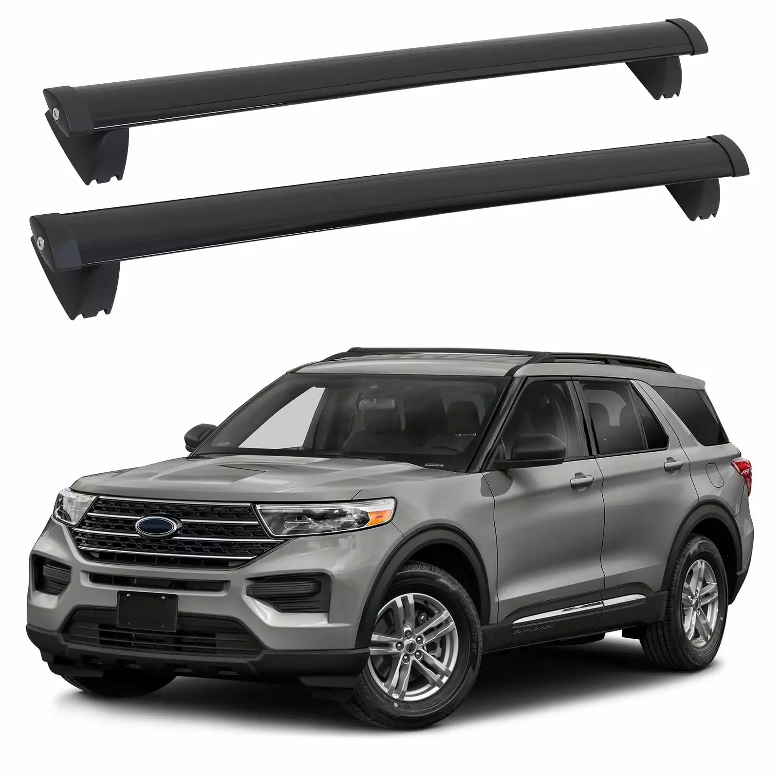 Roof Rack Cross Bars for 2011-2021with Grooved Side Rails. Aluminum Car Crossbar Replacement for Rooftop Cargo Carrier Bag. Kayak. Bike. Snowboard etc