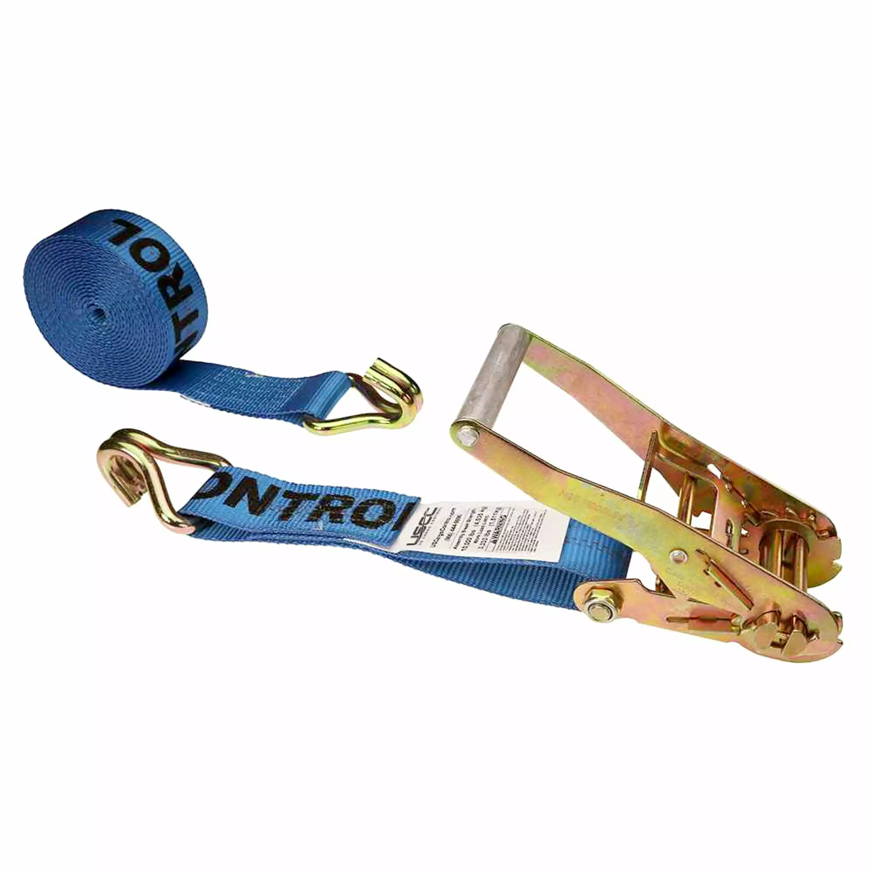 Ultra-Tow XTP Gray 2in. X 27ft. Automatic Self-Tension Ratchet Strap with J-Hook. 10.000-Lb. Breaking Strength. 3.300-Lb. Working Load