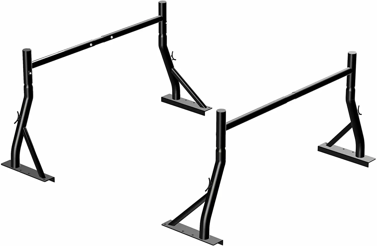 TMS 800 Ibs Capacity Extendable Universal Steel Pick-Up Truck Ladder Rack Utility Two Bar Set