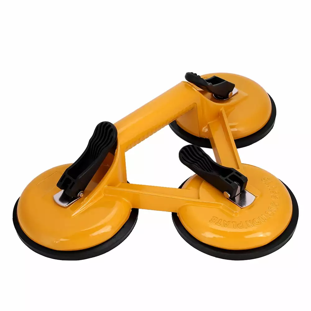 clearance Aluminum Alloy 3 Plates Vacuum Suction Cup Glass Lifter Puller for Moving Glasses Tiles Mirrors