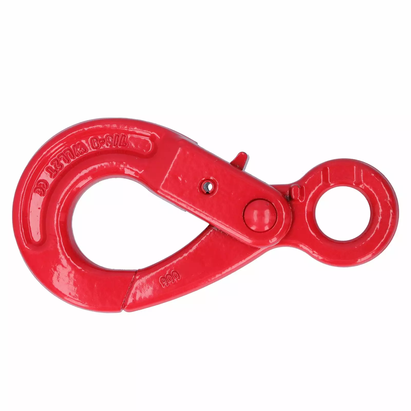 clearance Slip Hook Safty Lock Eye Type Self Locking Rotation Lifting Rigging Towing Hooks G80 2T