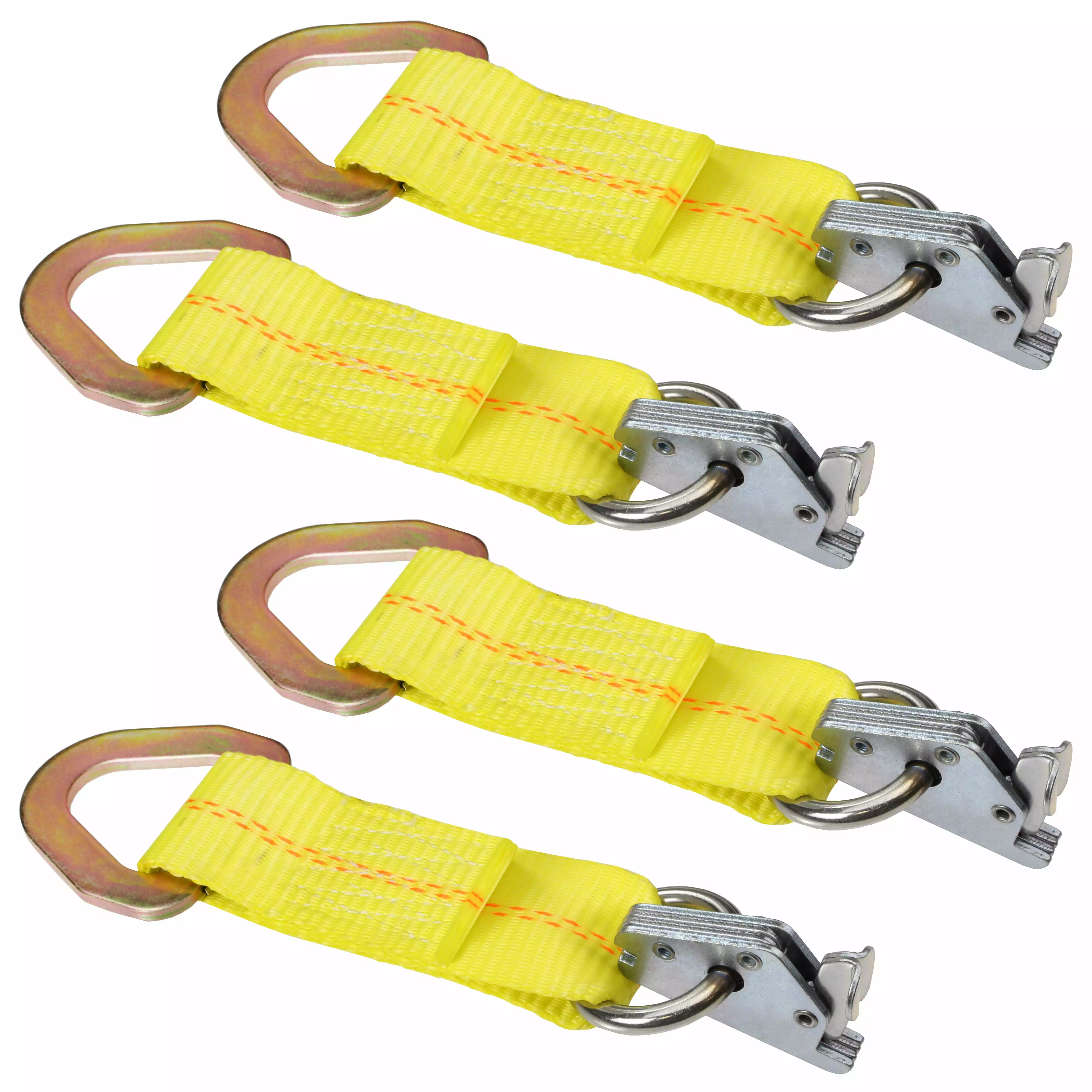 Heavy Duty 2x6 Rope Tie off w/ 6K Gray Webbing and 10K D-Ring - 4