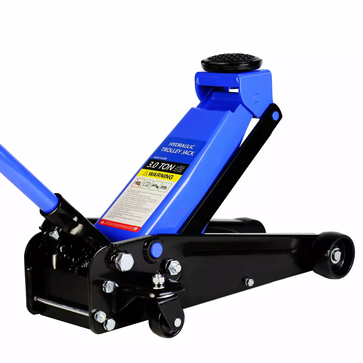 imerelez Hydraulic trolley Low Profile and Steel Racing 3Ton (6.000 lb) Capacity. Floor Jack with Piston Quick Lift Single Pump. Blue Lifting range 5.1-20