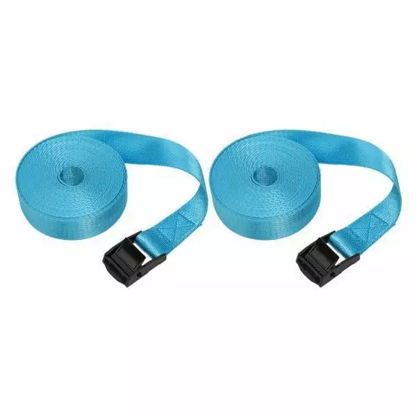 oshhnii 3x2Pcs Tie Down Straps Wear Resistant 2.5cmx1M Tensioning Belts Lashing Straps Light Blue