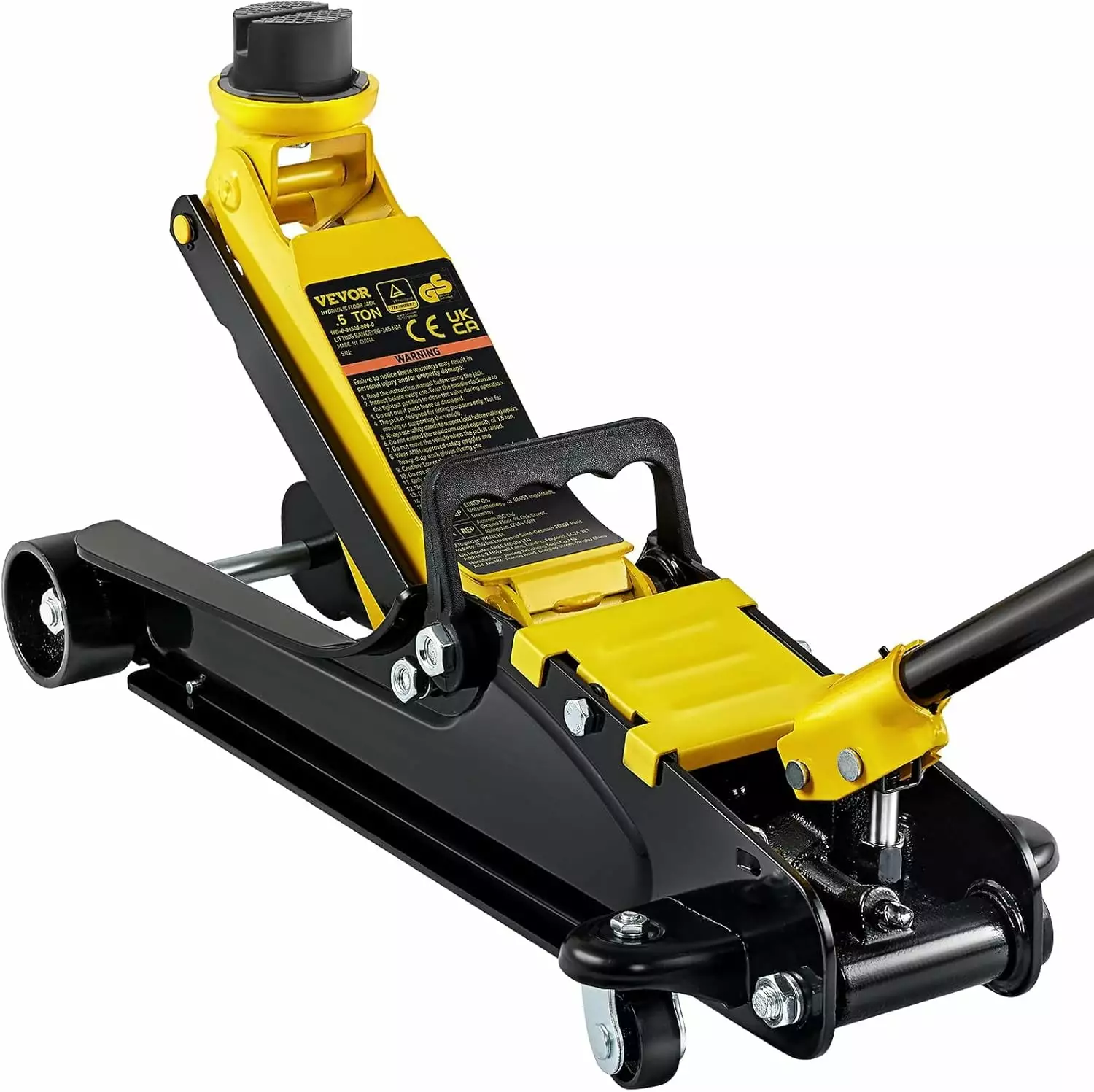 pingduo 2.5 Ton Low Profile. Heavy-Duty Steel Racing Floor Jack with Single Piston Lift Pump. Lifting Range 3.35-14.96