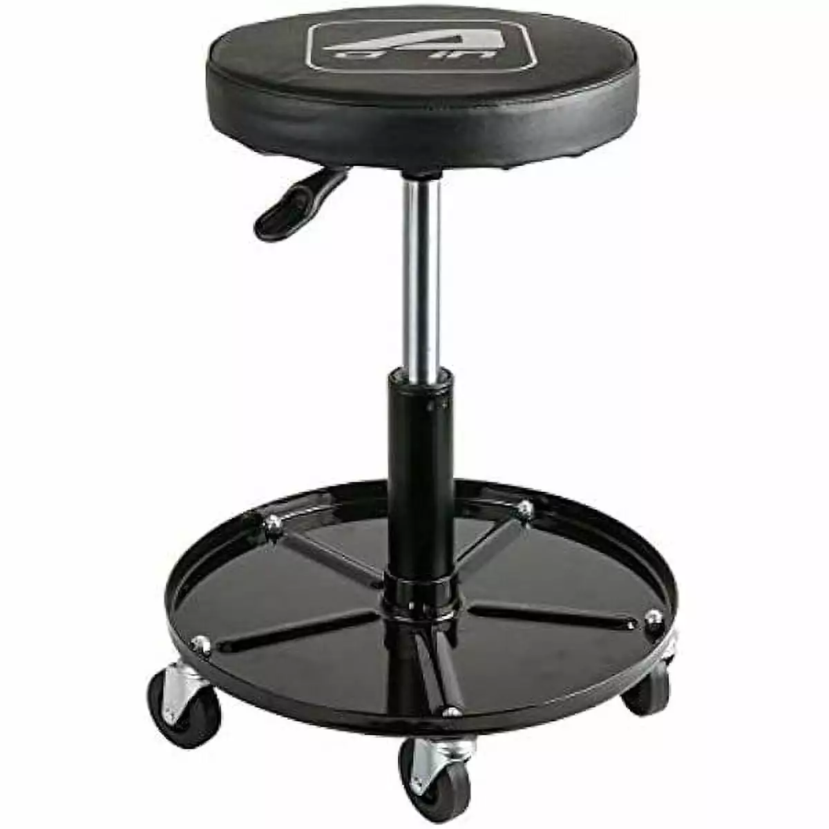 wangc123 Heavy Duty Rolling Pneumatic Creeper Garage/Shop Seat. Padded Adjustable Mechanic Stool with Tool Tray Storage for Garage. Workshop. 300lbs